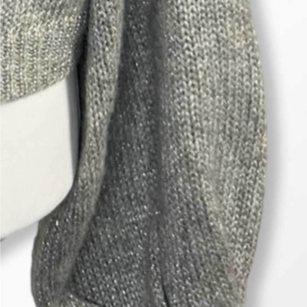 BB Dakota by Steve Madden Grey Metallic Balloon Sleeve Sweater - Picture 8 of 10